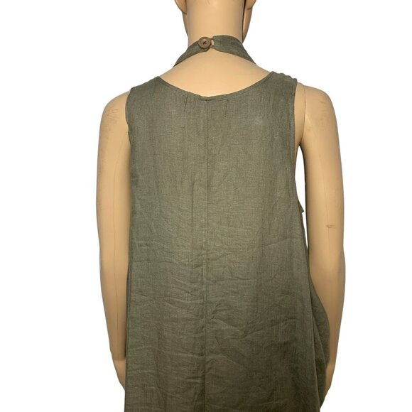 Avant Garde Grunge Long Maxi Dress Women’s Sz M Lagenlook Linen Draped Rick - Picture 5 of 11